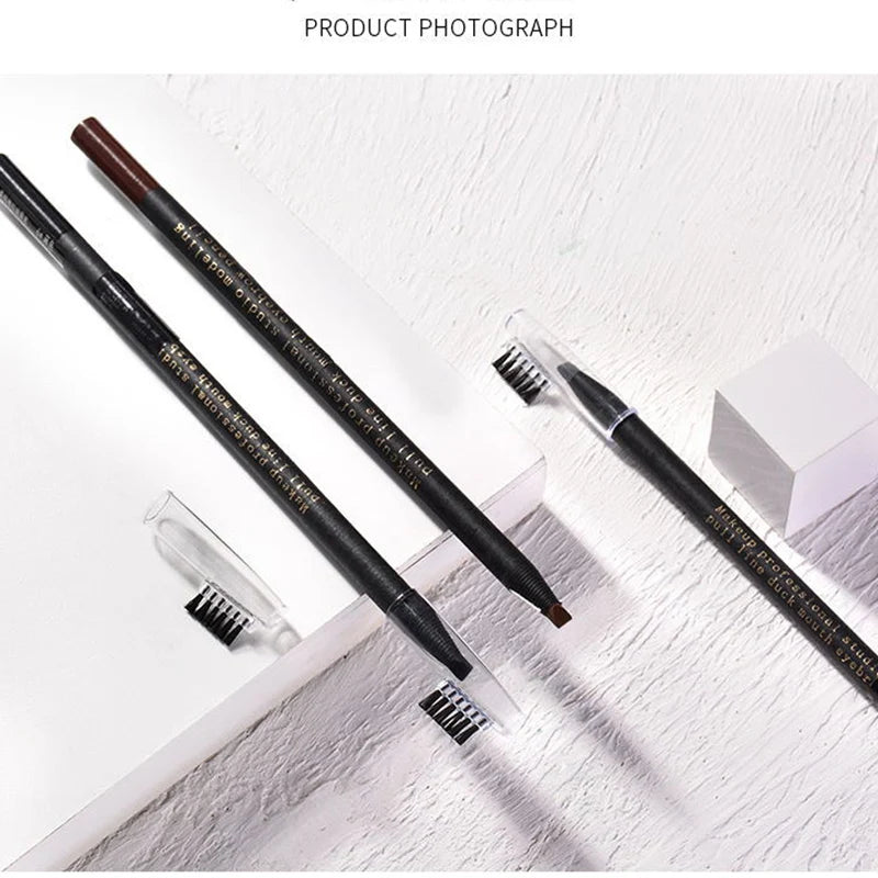 12PCS HaoZhuang Eyebrow Pencil Cosmetic Wholesale Eyeshadow Natural Long-Lasting Tattoo Eyebrows Eaterproof Makeup set Beauty