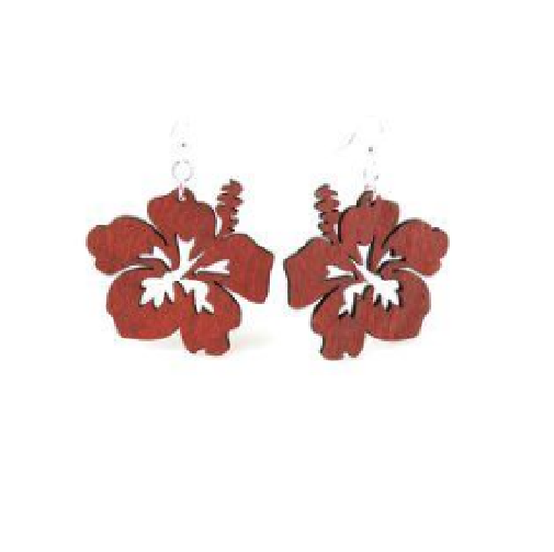 Hibiscus Earrings # 1085