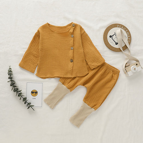 Cotton Long Sleeve Baby Set