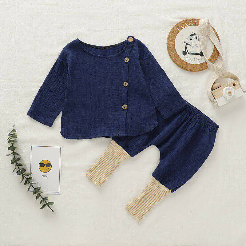 Cotton Long Sleeve Baby Set