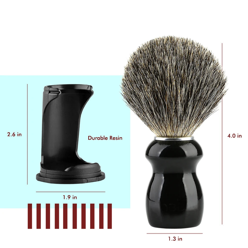 Shaving Brush Pure Badger Hair Shave Brush Wood Handle Holder Traditional Shaving Brush Handle Knot 25mm for Men