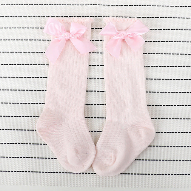 New Arrival Kids Socks Toddlers Girls Big Bow Knee