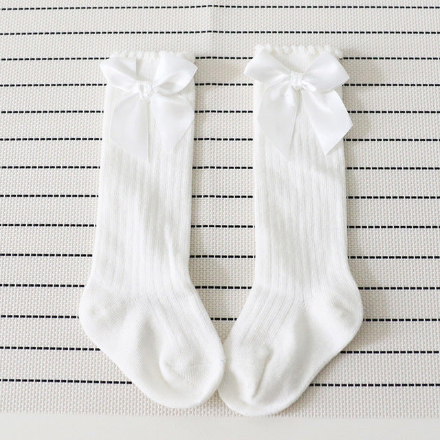 New Arrival Kids Socks Toddlers Girls Big Bow Knee