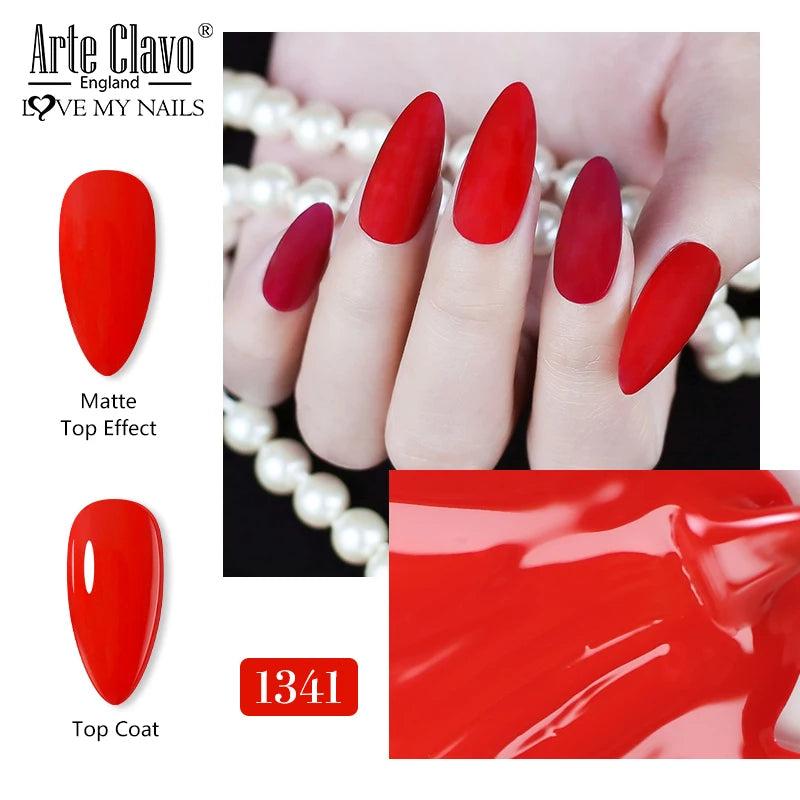 Arte Clavo 8ml Pure Colors Series Gel Nail Polish White Black Nude UV/LED Soak Off Gel Polish Lacquer Nail Art Manicure Varnish