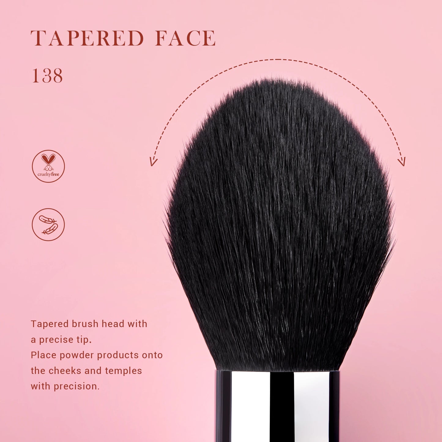 Jessup Foundation brush Highlighter of Face Powder Blush Contouring Fiber hair Tapered 138