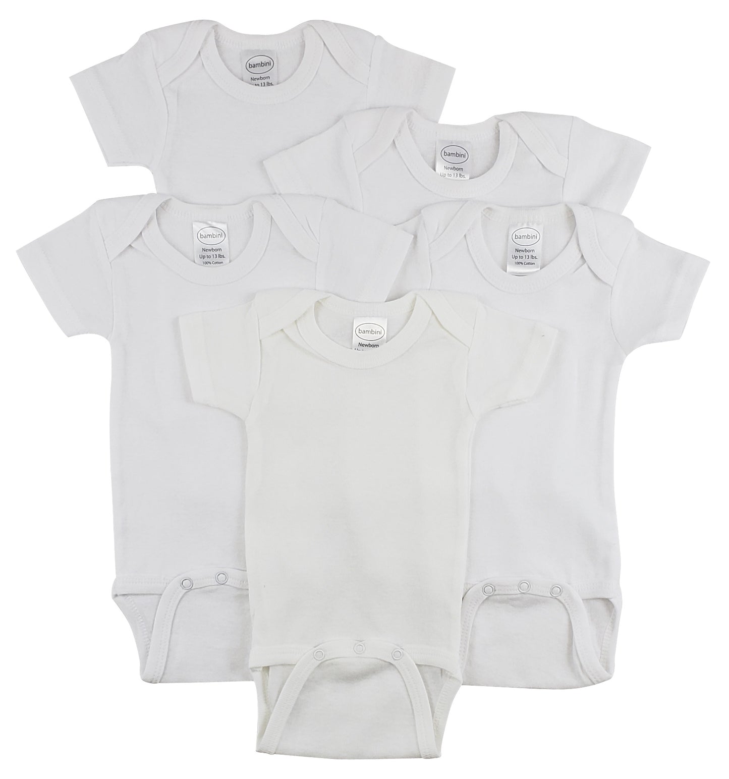 Bambini Short Sleeve One Piece 5 Pack