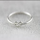 Best Gift Simple Knuckle Love Heart Knot Rings For