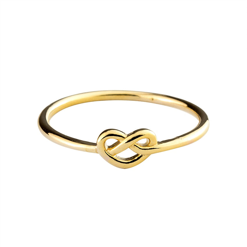 Best Gift Simple Knuckle Love Heart Knot Rings For