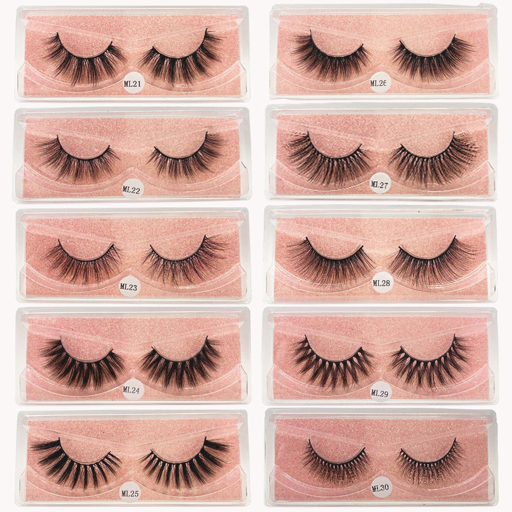 Faux Mink Eyelashes Wholesale Natural 3d Mink Lashes Bulk Fluffy Wispy