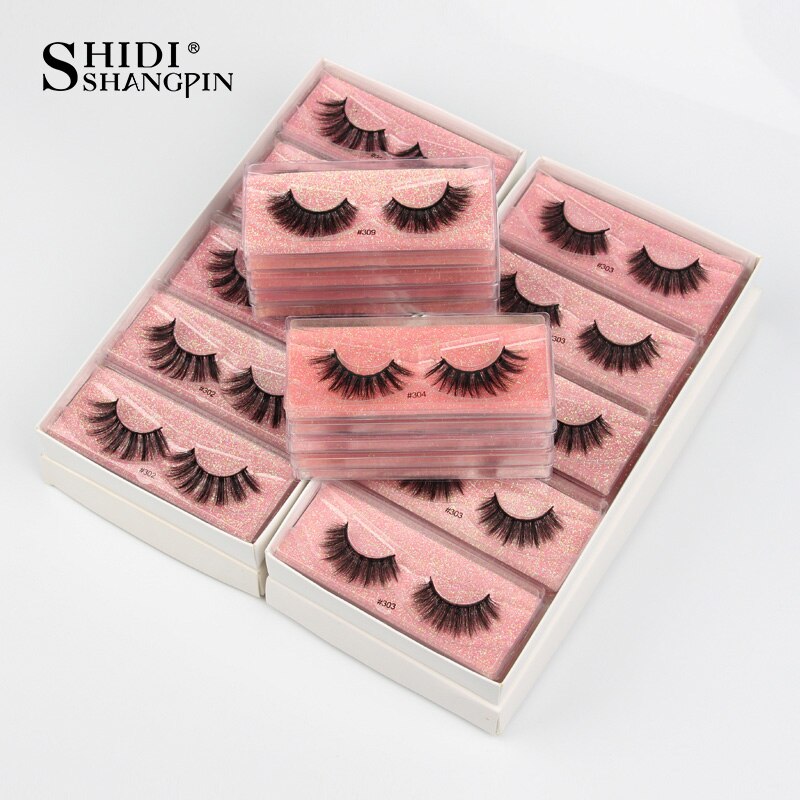 SHIDISHANGPIN Eyelashes Wholesale 3D Mink Lashes Natural False