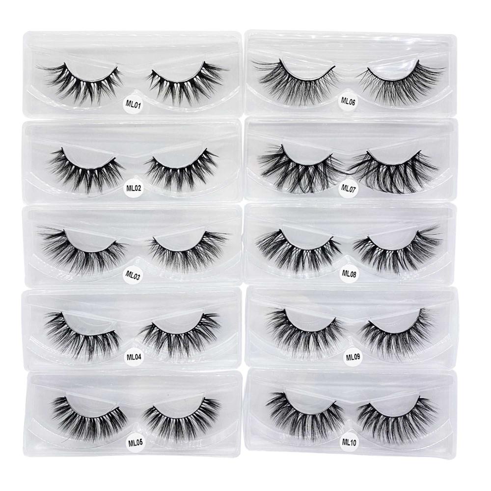 Faux Mink Eyelashes Wholesale Natural 3d Mink Lashes Bulk Fluffy Wispy