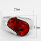 LOS640 - Silver 925 Sterling Silver Ring with AAA Grade CZ  in Garnet