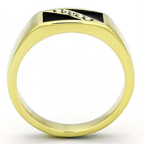 Men Stainless Steel Synthetic Crystal Rings TK775