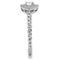 TS462 - Rhodium 925 Sterling Silver Ring with AAA Grade CZ  in Clear