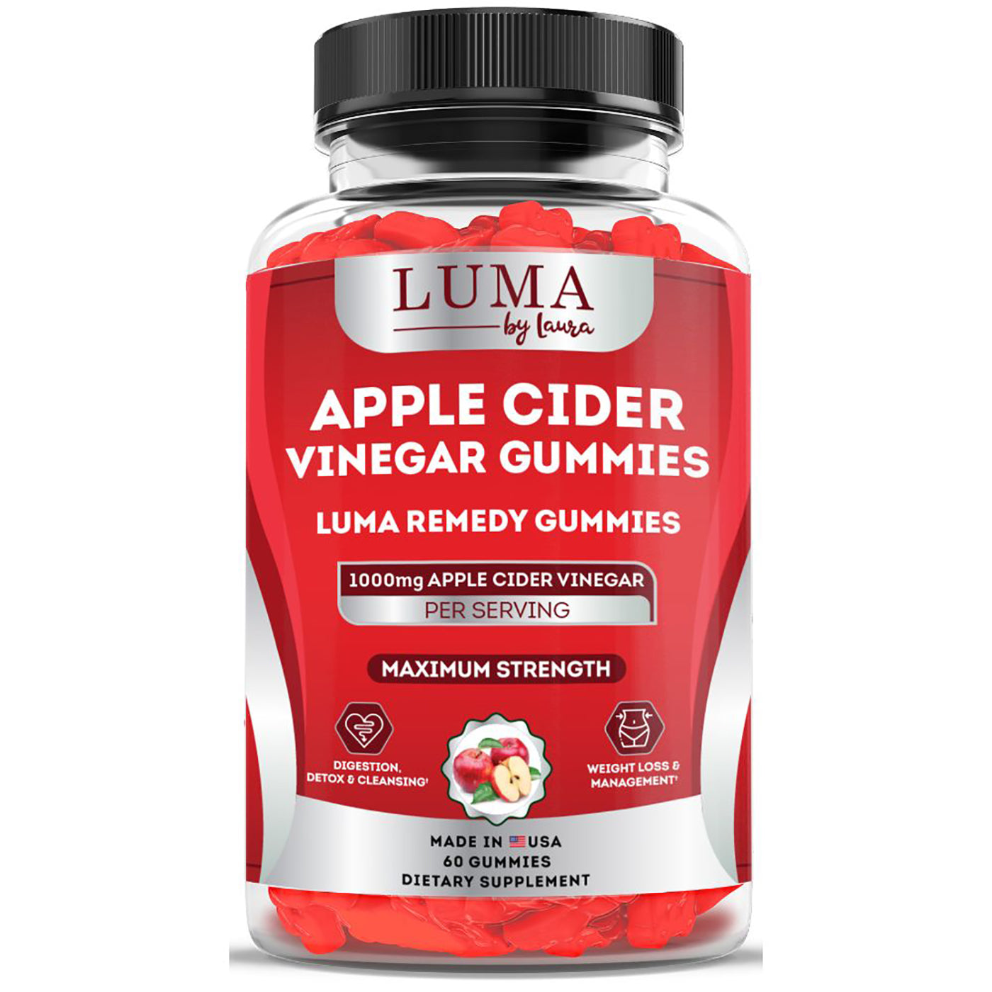 Luma Apple Cider Vinegar Gummies, Weight Loss & Appetite Suppressant -