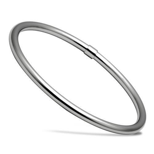 TK409 - High polished (no plating) Stainless Steel Bangle with No